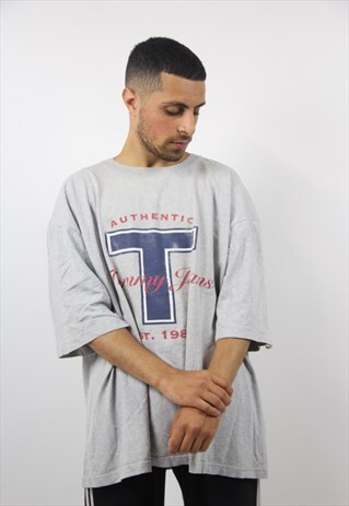 VINTAGE TOMMY HILFIGER GREY T-SHIRT