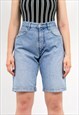 HIS VINTAGE 90'S DENIM SHORTS IN BLUE
