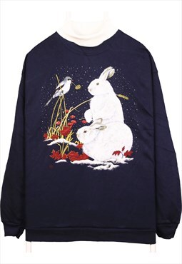 Vintage 90's Cotton Grove Sweatshirt Rabbit Graphic Long