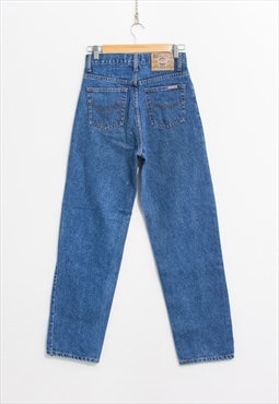 Vintage 90's jeans in blue straight leg denim size S
