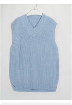 Lemon Sage blue oversized vest