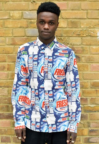RARE MOSCHINO FRESH JEREMY SCOTT PRINT SHIRT