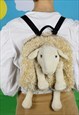 Sheep fluffy lamb backpack festival kitsch bag rucksack
