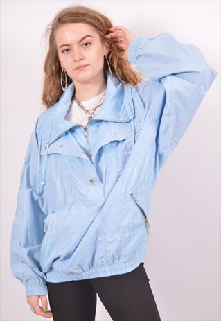 VINTAGE ELLESSE PULLOVER JACKET BLUE