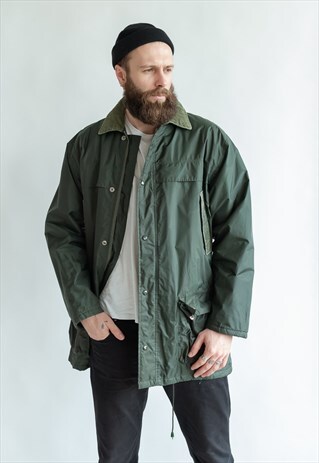 VINTAGE 70S LUMBERMAN PARKA JACKET IN GREEN