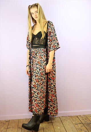 FLOWER GIRL CROP PANTS & LONG KIMONO CO-ORDINATES