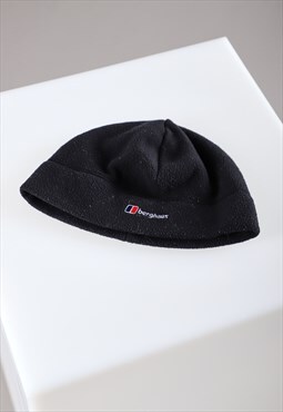 Vintage Berghaus Beanie Hat in Black Fleece Hiking Hat S/M