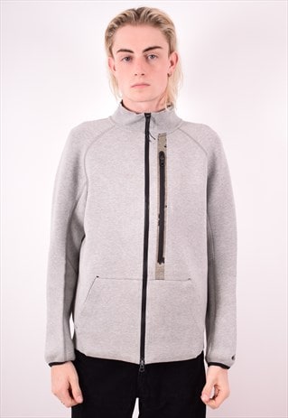 NIKE MENS VINTAGE TRACKSUIT TOP JACKET LARGE GREY 90S