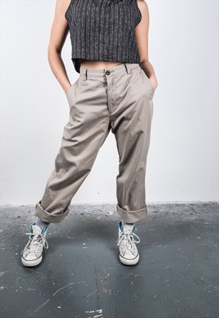 DOCKERS VINTAGE 1980S BEIGE TROUSERS