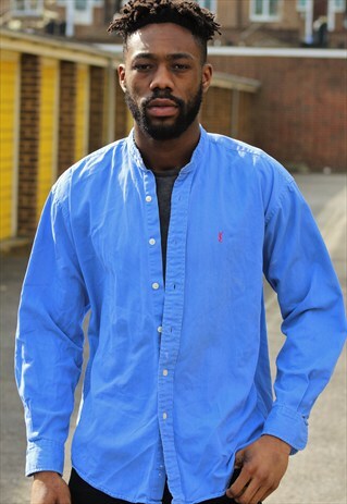 VINTAGE // COLLARLESS // YVES SAINT LAURENT // SHIRT
