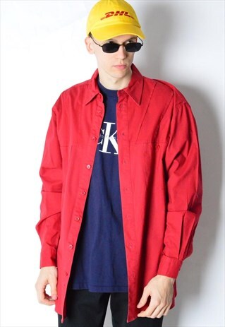 VINTAGE 70S RED LONG SLEEVE SHIRT