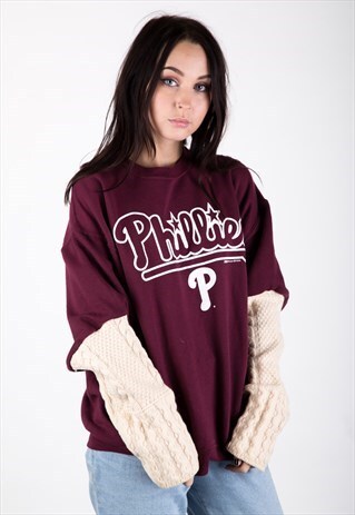 REWORKED VINTAGE ARAN SLEEVE SWEATER