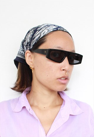 Y2K NAVY WHITE PAISLEY BANDANA / HEADSCARF / SCARVES