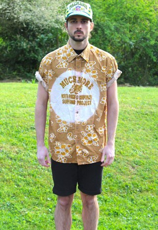 VINTAGE 90S HAWAIIAN USA SHIRT - XL - FESTIVAL RETRO FLORAL