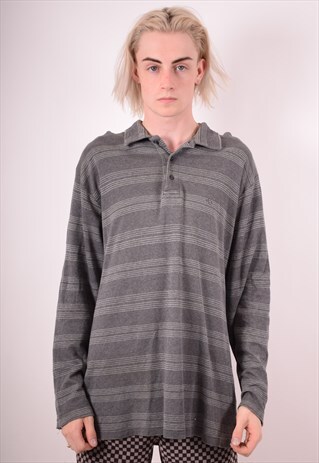 CHAPS RALPH LAUREN MENS VINTAGE POLO SHIRT XL GREY 90S
