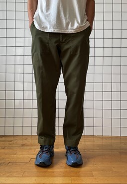 Vintage Military Pants Cargo Army Baggy Trousers Green