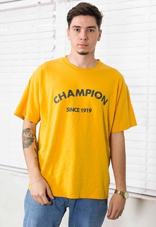 VINTAGE CHAMPION T-SHIRT LOGO 90S XL 9.1