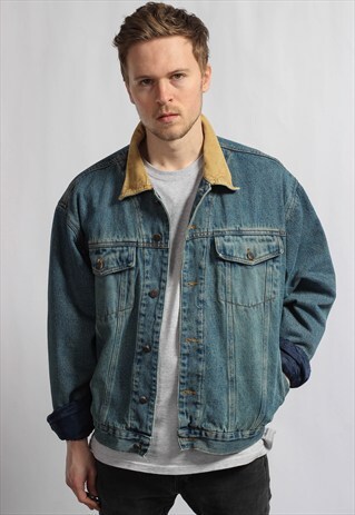 VINTAGE DENIM BLANKET LINED JACKET