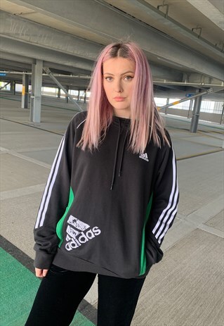 VINTAGE ADIDAS CLASSIC 3 STRIPE HOODIE