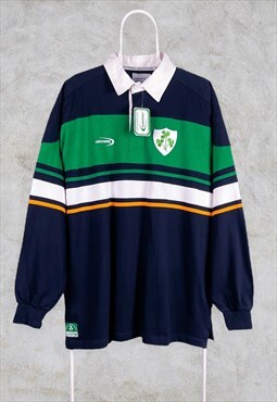 Ireland Rugby Polo Shirt Striped Lansdowne XXL Brand New