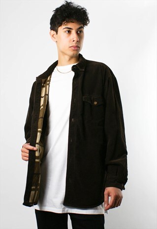 LEVI'S CORDUROY SHIRT, PADDED CHECKED LINING