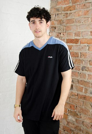 VINTAGE V NECK FILA T-SHIRT