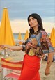 90S VINTAGE OVERSIZE METAPHYSICS PATTERN SHIRT