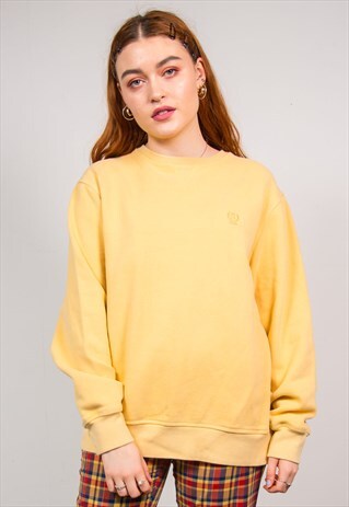 IZOD 90'S PASTEL YELLOW OVERSIZED SWEATSHIRT