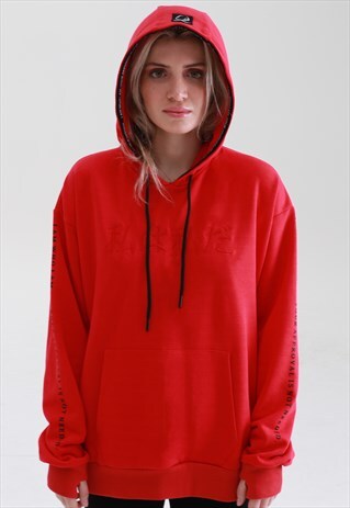 ONE OFF RED MOUNT FUJI HOODIE