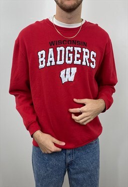 Vintage Wisconsin Badgers American Football red sweatshirt
