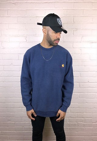 VINTAGE CARHARTT SWEATSHIRT IN NAVY BLUE
