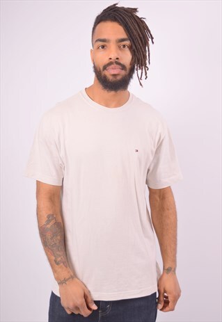 VINTAGE TOMMY HILFIGER T-SHIRT TOP OFF WHITE
