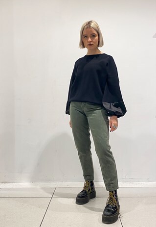 BLACK LACE UP JUMPER