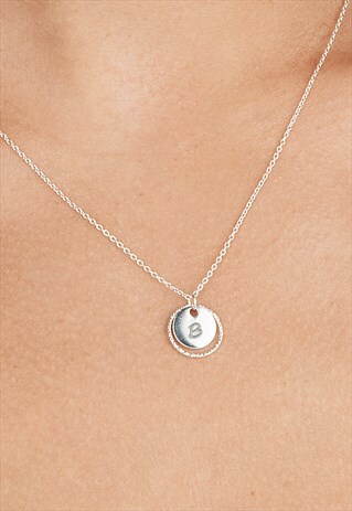 PERSONALISED INITIAL COIN DISC NECKLACE