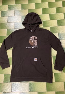Carhartt Hoodie Pullover Pouch Pocket Logo Sewn Embroidered