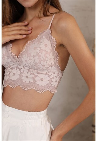 BELLANNE LACE CROPPED CAMISOLE