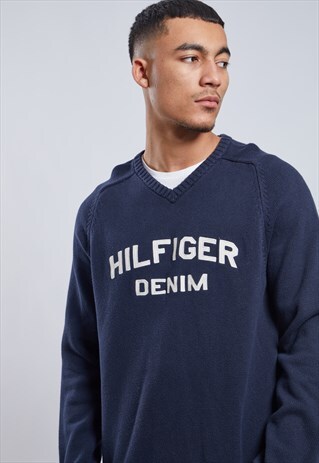VINTAGE TOMMY HILFIGER V-NECK JUMPER