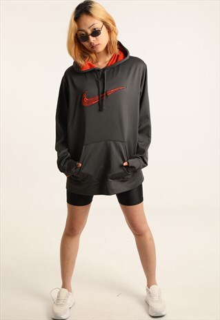 VINTAGE NIKE EMBROIDERED LOGO HOODIE