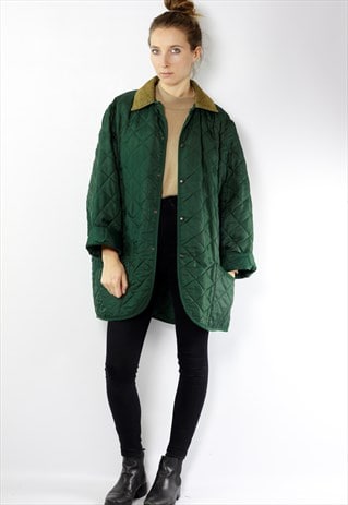 burberry coat green