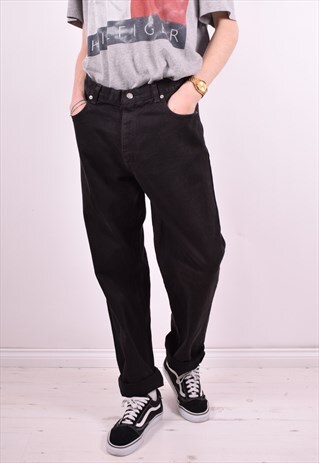 CALVIN KLEIN MENS VINTAGE JEANS W33 L32 BLACK 90'S