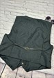 VINTAGE BLACK LEATHER WAISTCOAT