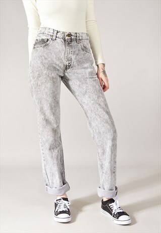 jeans asos marketplace acid wash boyfriend grey