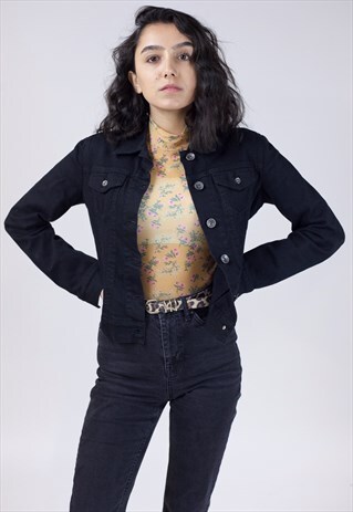 VINTAGE 90'S BLACK DENIM JACKET