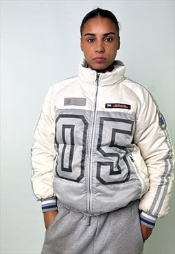 White 90s FUBU Puffer Jacket Coat