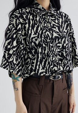 Women's vintage two-tone printed shirt SS2022 VOL.4