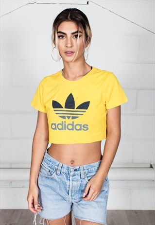 VINTAGE ADIDAS LOGO CROPPED UNISEX T-SHIRT