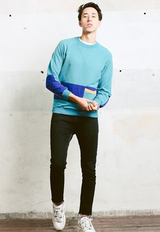 VINTAGE GEOMETRIC SWEATSHIRT WITH POCKET