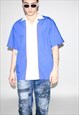 VINTAGE 00S BOWLING SHORT SLEEVE SHIRT IN BLUE / WHITE
