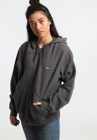 90S NIKE EMBROIDERED LOGO ZIPPED SWEATSHIRT