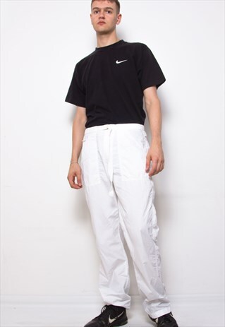 VINTAGE 90S MONCLER WHITE CARGO PANTS ID:7354